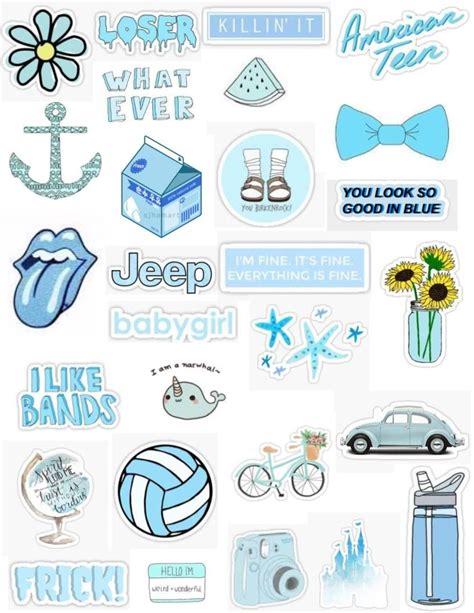 40 Trend Terbaru Light Blue Aesthetic Stickers Aneka Stiker Keren