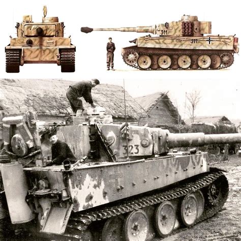 Tiger 1 Nr 323 And A Illustration On What Its Camouflage Paint Scheme
