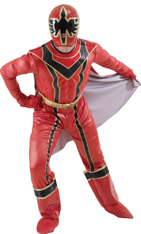 New Red Power Ranger Adult Mens Costume Medium Large Xl Ebay