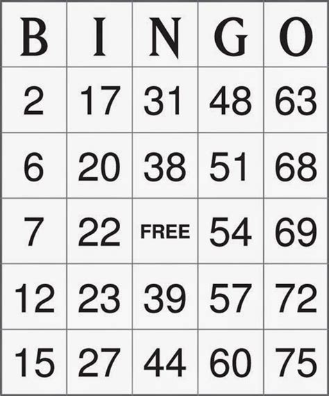Top Free Printable Bingo Cards 1 75 Harper Blog