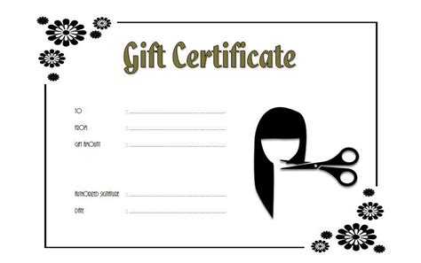 kleurplaten salon gift certificate  templates