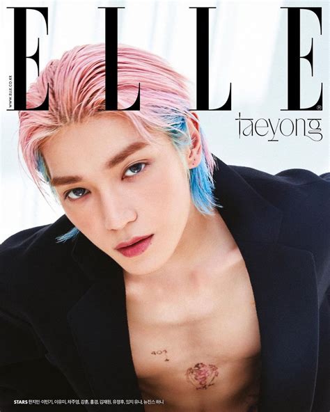 Nct S Taeyong Radiates His Free Spirited Charm On The Covers Of Elle Korea Allkpop