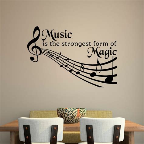 Music Quotes Wall Decal Music Is The Strongest Form Of Magic Etsy