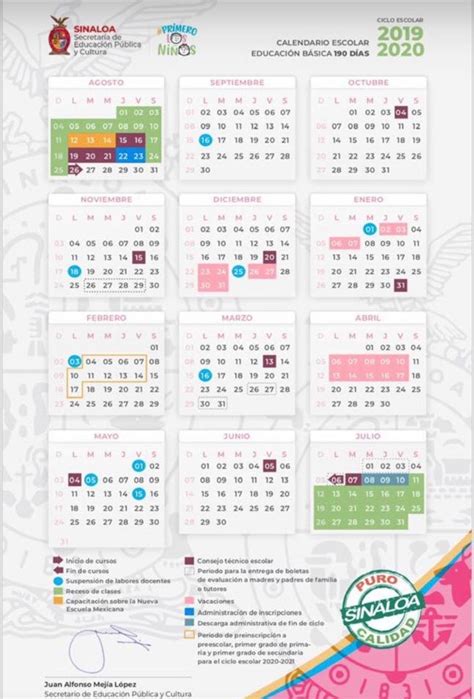 Calendario Escolar 2023 A 2024 Sinaloa Tortillas Imagesee