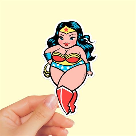 Sexyfation Sticker Wonder Woman Sticker Comic Sticker Pin Etsy