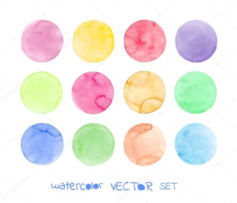 Set Of Pastel Watercolor Circles Stock Vector Image By ©lesichkalll27