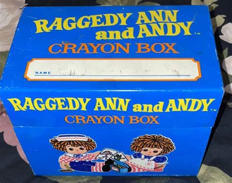 Vintage Raggedy Ann And Andy Crayon Box 1974 J Chein Metal Made In Usa Look 17 00 Picclick