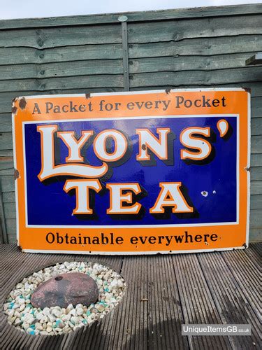 Early Lyons Tea Enamel Sign Large X Uniqueitemsgb Co Uk