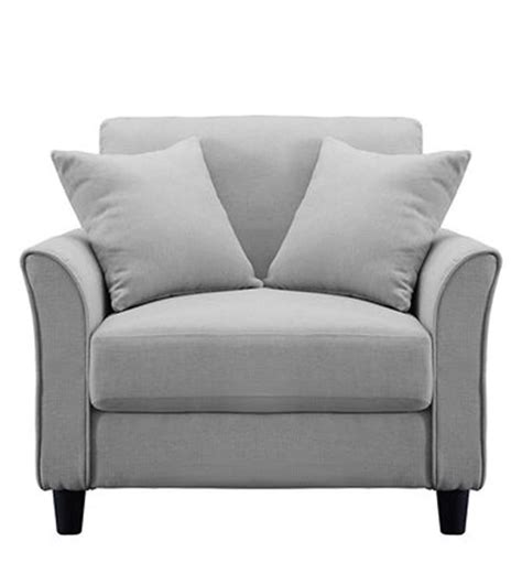 Buy Daroo Velvet 1 Seater Sofa In Concrete Grey Colour Online Lawson