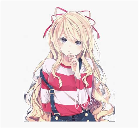 Anime Girl Blonde Hair Hd Png Download Transparent Png Image Pngitem