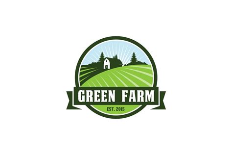 Nature Green Farm Logo Template Creative Logo Templates ~ Creative Market