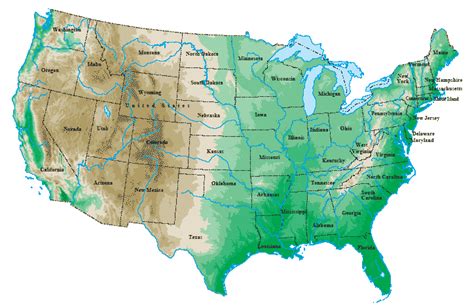 Topographical Map Of Usa States ~ Cinemergente