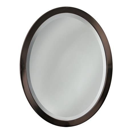 Shop Allen Roth 29 In H X 23 In W Oil Rubbed Bronze Oval Bathroom