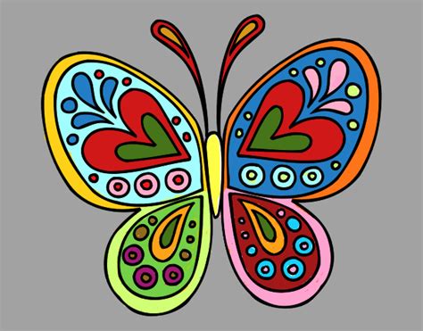 Dibujo de Mandala mariposa pintado por en Dibujos net el día 30 05 16 a
