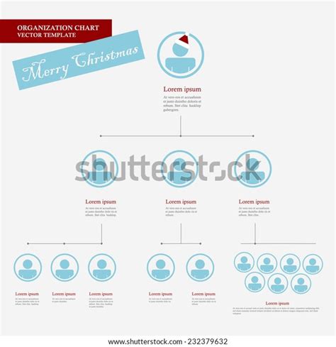 Corporate Organization Chart Template Business People Stock Vector