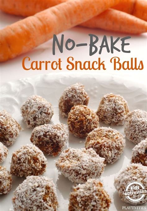 See more ideas about snack recipes, recipes, carrot. NO-BAKE CARROT BALLS - Kids Activities | Snacks, Food, Raw ...