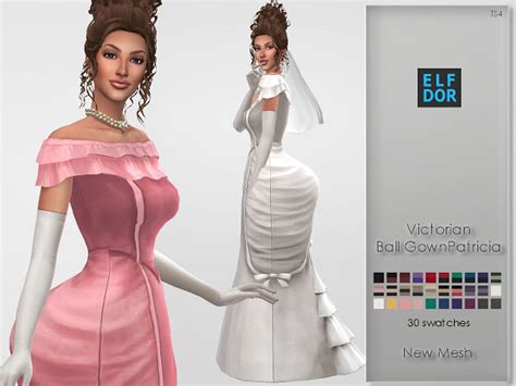 Victorian Ball Gown Patricia At Elfdor Sims Sims 4 Updates