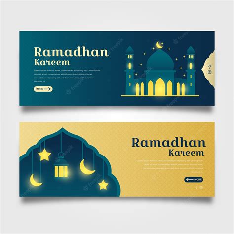 Free Vector Flat Design Ramadan Banners Template