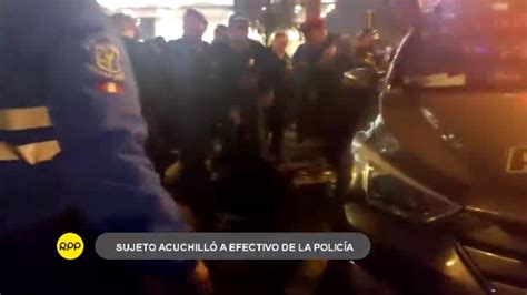 Lima Un Policía Fue Acuchillado En El Óvalo De Miraflores Rpp Noticias