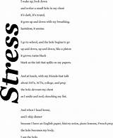 Poems About Stress In School