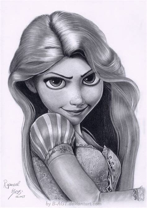 Rapunzel Disney Princess Pencil Drawing