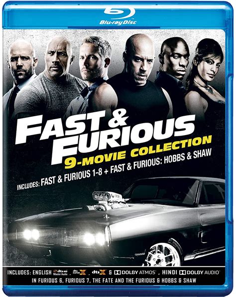Fast And Furious 8 Movies Collection Hobbs And Shaw 9 Disc Box Set