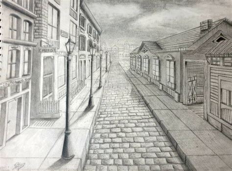 This My First Time Drawing A Street View In Perspective Took Me So Long