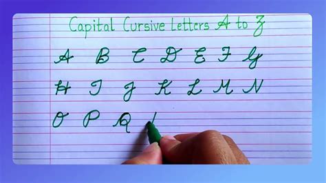 Capital Cursive Abc How To Write Capital Cursive Letters Abcd