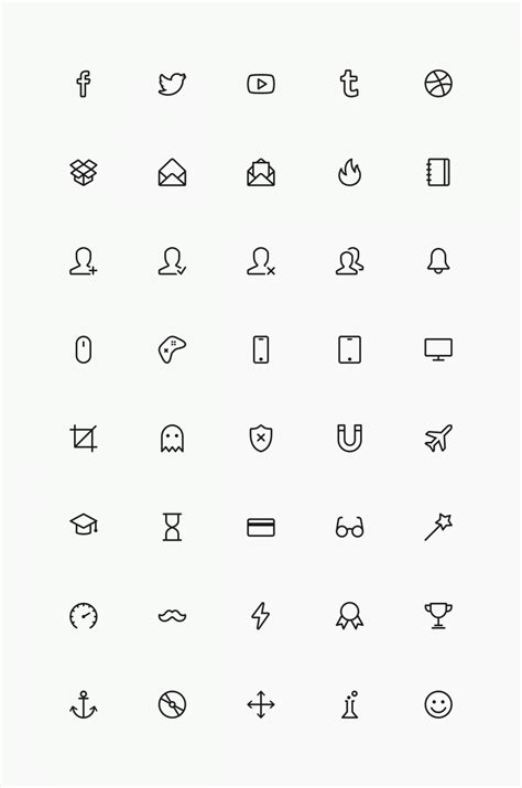 Simple Line Icons Set Icons Fribly