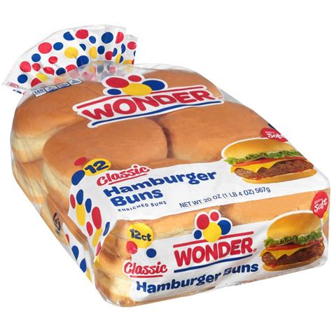 Wonder Bread Classic Hamburger Buns 1 25 Lb Instacart