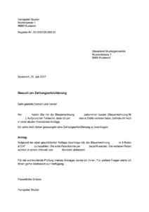 Dennoch soll ich mahngebühren bezahlen. Zahlungserleichterung Vorlage (Finanzamt) | Muster-Vorlage.ch
