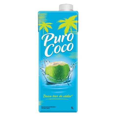 Água De Coco Esterilizada Puro Coco Caixa 1l O Seu Verdurão