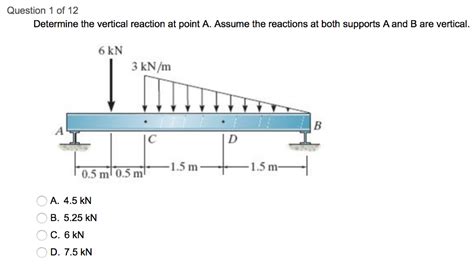 Solved Determine The Vertical Reaction At Point A Assume Chegg Com