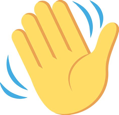 Hand Emoji Clipart Patience Waving Hand Emoji Png Transparent Png
