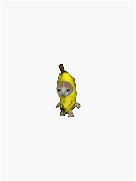 Pegatina Gato Banana De Abbex Redbubble Cat Memes Banana Funny