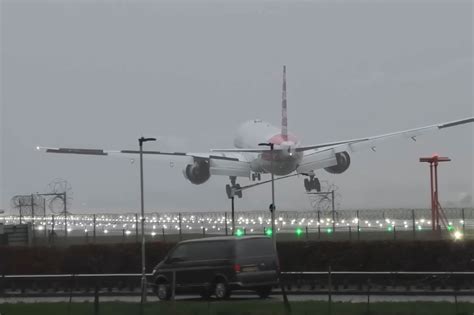 Video Shows Terrifying Moment Plane Bounces Along London Runway During Intense Storm