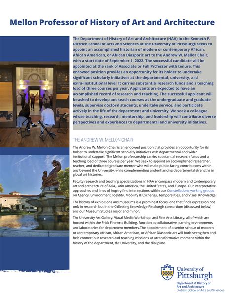 HAA seeks its next Mellon Chair, a modern or contemporary historian of