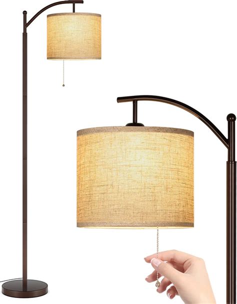 Joofo Floor Lamp With Pull Chain Switch Standing Floor Lamp With 9w