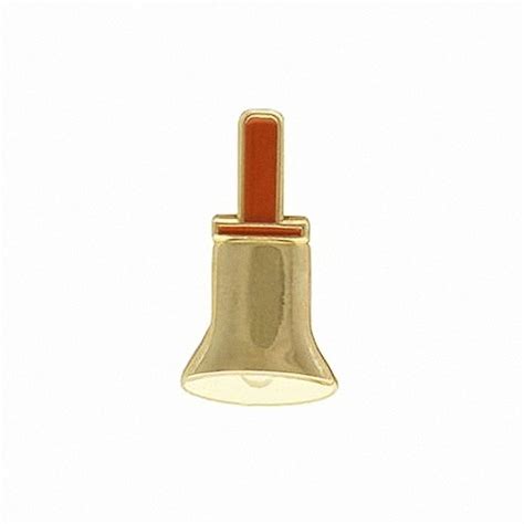 Sterling Ts Hand Bell Pins Flat Gold Set Of 9 Caroler Town Crier