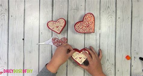 How To Make A Paper Heart Box With Your Cricut Daily Dose Of Diy