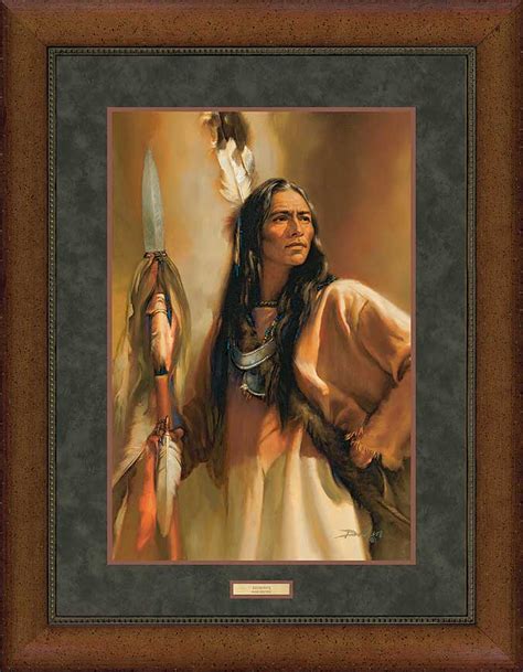 Redhawk Native American Portrait Art Print Wall Art Wall Decor Wild