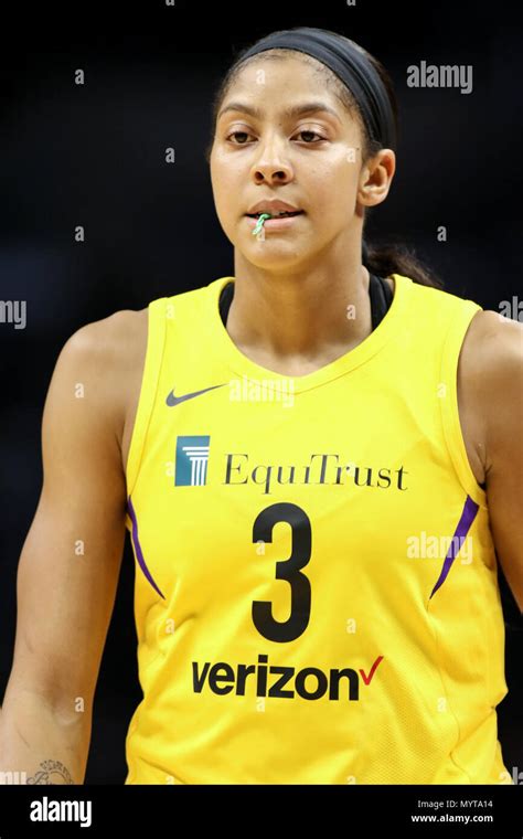 Los Angeles Sparks Forward Candace Parker 3 With Gum During The