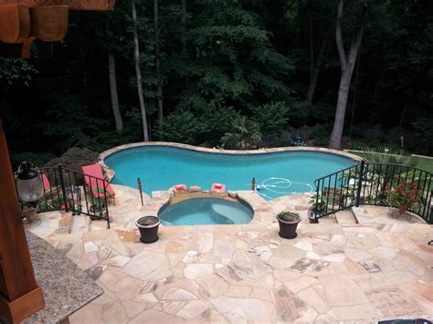 Spa And Free Form Pool Traditional Pool Atlanta By Hearthstone