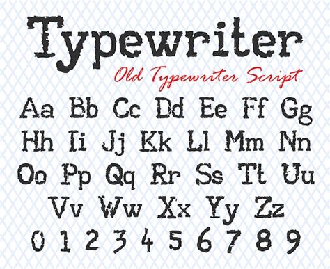 Typewriter Font Ttf Svg Old Typewriter Font Vintage Typewriter Etsy