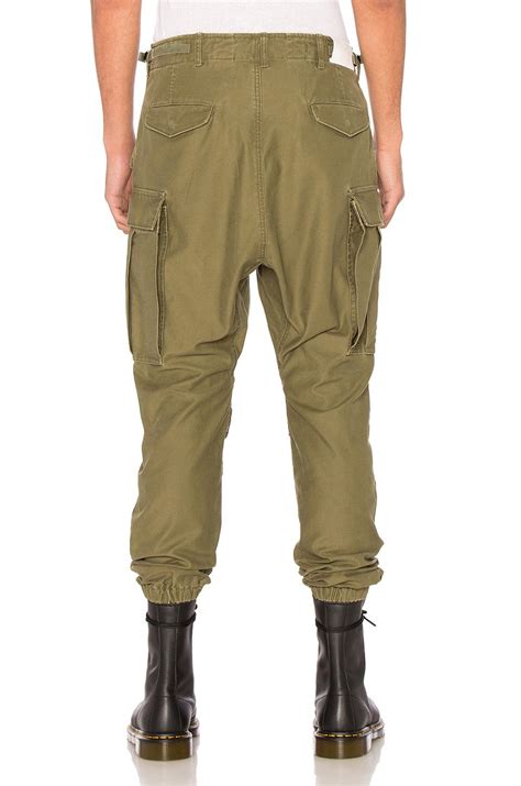 R13 Green Military Cargo Pants In Olive Modesens