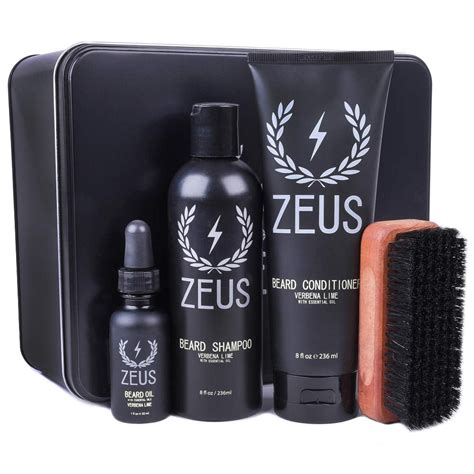 Zeus Deluxe Beard Grooming Kit For Men Beard Care T Set To Soften Hairs And Prevent