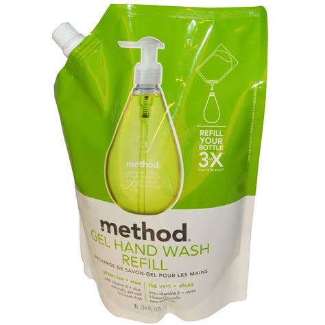 Method Gel Hand Wash Refill Green Tea Aloe 34 Fl Oz 1 L Iherb