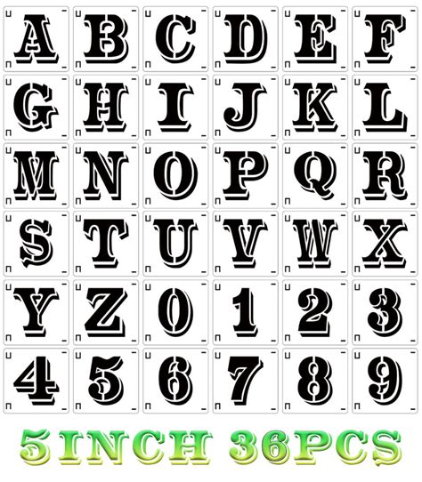 Buy 5 Inch Letter Stencils Alphabet Stencils For Painting On Wood