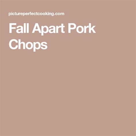 Pork butt, as she points out is actually the shoulder piece. Fall Apart Pork Chops | Pork chops, Pork, Tender pork chops