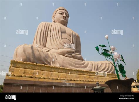 India Bihar Bodhgaya The Great Buddha Statue At Bodhgaya Stock Photo